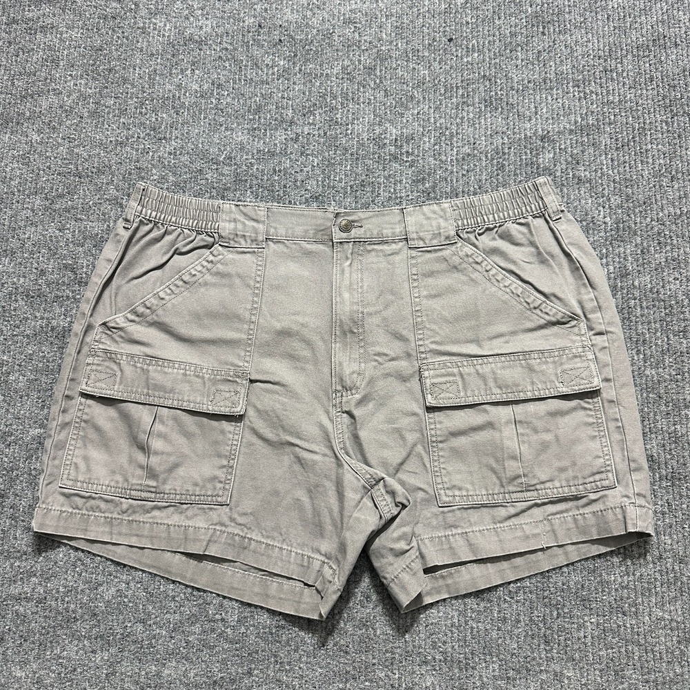 Red Head Womens Cargo Shorts Size 42 Gray Outdoor‎ Utility Elastic Waist Pockets